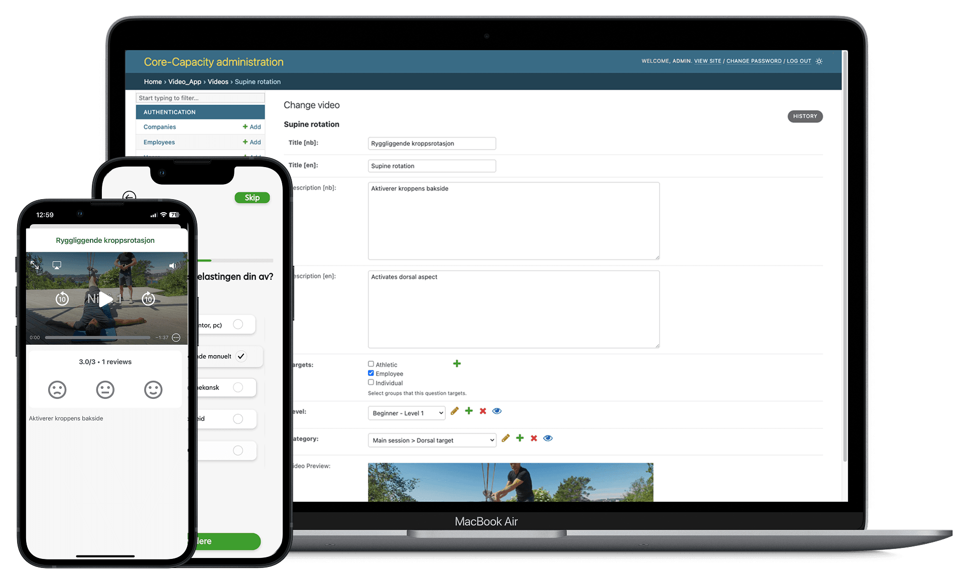 Treningsplattform for prestasjonsfremmende trening