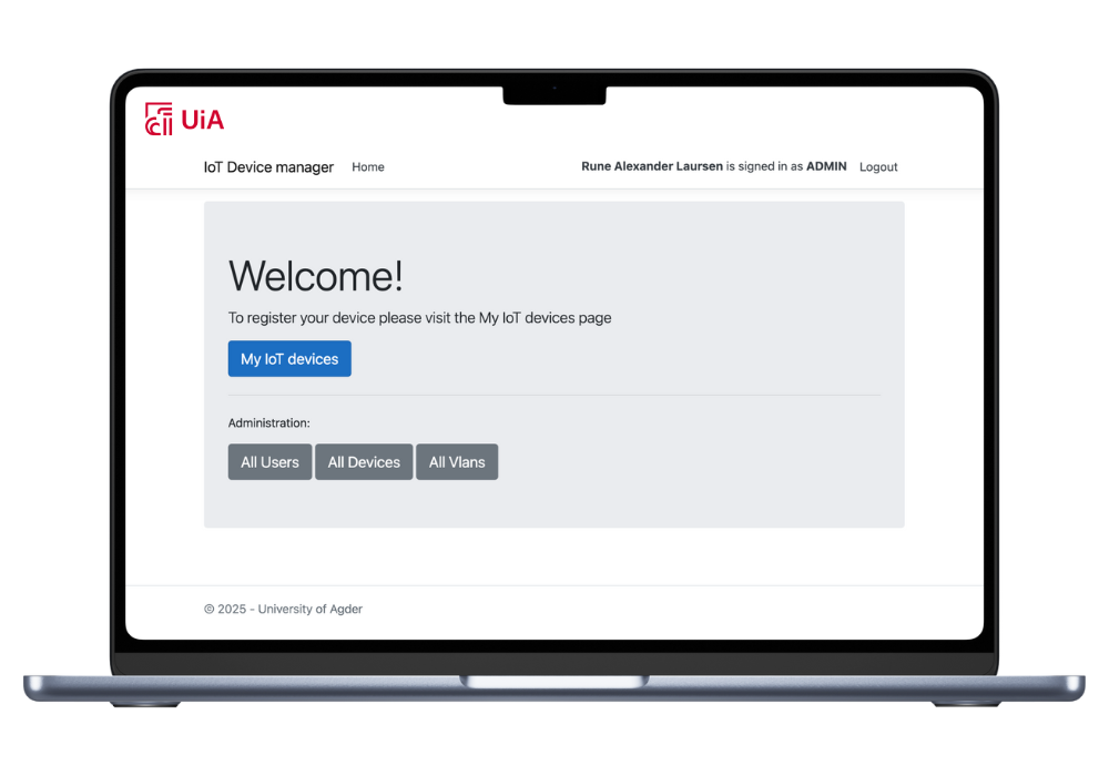 UiA IoT Device Manager - Administrasjonssystem for IoT-enheter